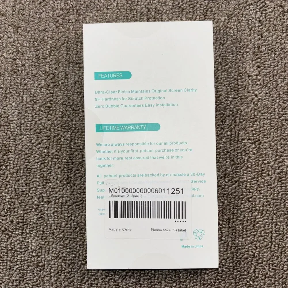 Mobile Phone Screen Protector 16 Max Pro 10 Packs New 2 Screens Each